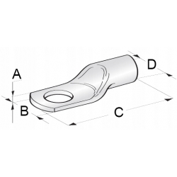 KONEKTOR OCZKOWY M5 FI5 KABEL 16 MM2 10 SZTUK