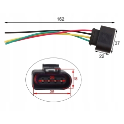WIĄZKA 8K0973724 KOSTKA ZŁĄCZE WTYK CEWKI ZAPŁONOWEJ VW A3 A4 A5 A6 AUDI