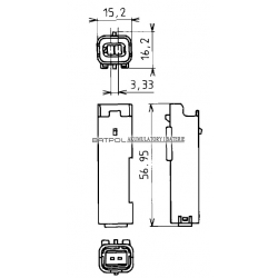 GNIAZDO ZLACZE 2 PIN SICMA PEUGEOT CITROEN FIAT