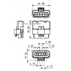 WTYK ZLACZE 6 PIN SICMA PEUGEOT CITROEN FIAT B