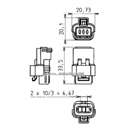 WTYK ZLACZE 3 PIN SICMA PEUGEOT CITROEN FIAT Z